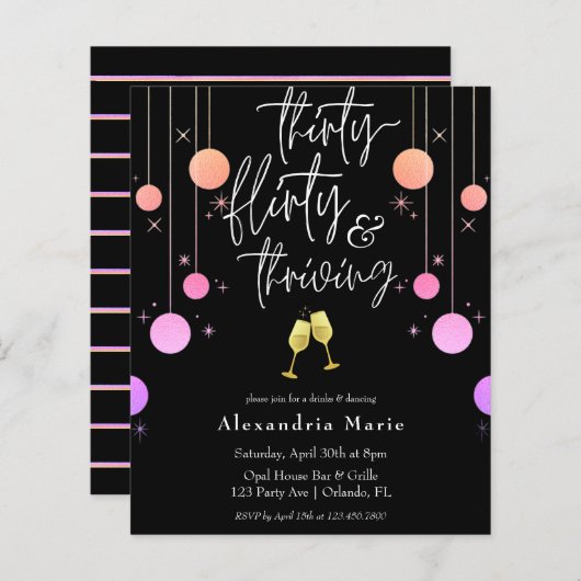 Begroting Modern Sparkle "30 Flirty Thrijving" (Voorkant / Achterkant)