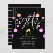 Begroting Modern Sparkle 80th Birthday Party (Voorkant / Achterkant)