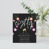 Begroting Modern Sparkle 80th Birthday Party (Staand voorkant)