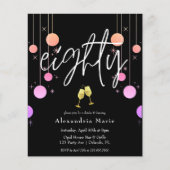 Begroting Modern Sparkle 80th Birthday Party (Voorkant)