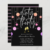 Begroting Modern Sparkle "Dirty Derty" 30th Birthd (Voorkant / Achterkant)