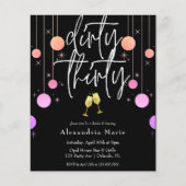 Begroting Modern Sparkle "Dirty Derty" 30th Birthd (Voorkant)