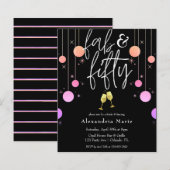 Begroting Modern Sparkle "Fab & 5ty" Birthday (Voorkant / Achterkant)