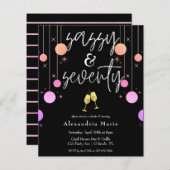 Begroting Modern Sparkle Sassy & 70 Birthday (Voorkant / Achterkant)