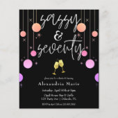 Begroting Modern Sparkle Sassy & 70 Birthday (Voorkant)