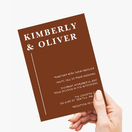 Begroting Modern Terracotta Wedding Invitations