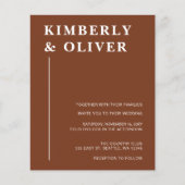 Begroting Modern Terracotta Wedding Invitations (Voorkant)