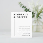 Begroting Modern White Wedding Invitations (Staand voorkant)