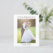 Begroting moderne 2 foto's bruiloft bedankt (Staand voorkant)