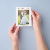 Begroting moderne 2 foto's bruiloft bedankt flyer (Hand)