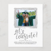 BEGROTING Moderne Borstel Zilver 2 Uitnodiging tot Flyer (Achterkant)