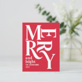 Begroting Moderne, eenvoudige rode kerst Feestdagenkaart (Staand voorkant)