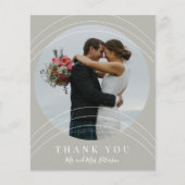 Begroting moderne elegante fotobruiloft bedankt (Voorkant)