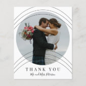 Begroting moderne elegante fotobruiloft bedankt flyer (Voorkant)