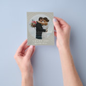 Begroting moderne elegante fotobruiloft bedankt flyer (Hand)