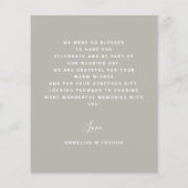 Begroting moderne elegante fotobruiloft bedankt flyer (Achterkant)