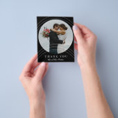 Begroting moderne elegante fotobruiloft bedankt vo flyer (Hand)