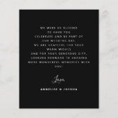 Begroting moderne elegante fotobruiloft bedankt vo flyer (Achterkant)