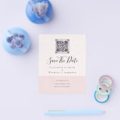 BEGROTING Moderne FOTO BESPAAR DATUM QR CODE RSVP Flyer (Enkel)