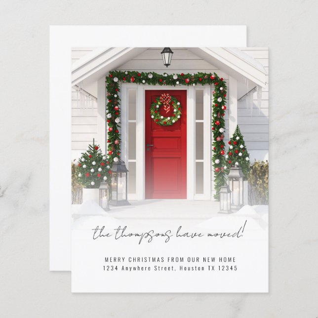 BEGROTING Moderne foto Vergroten Kerstmis Nieuw st (Voorkant / Achterkant)