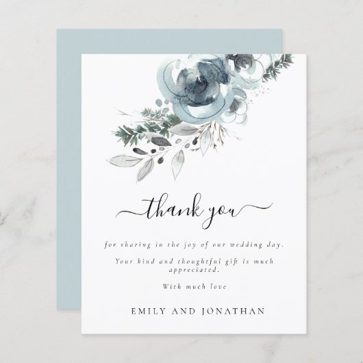 Begroting Moderne kerstfinales Weddenschap Dank u (Voorkant / Achterkant)