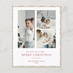 BEGROTING Moderne kerstKaart Flyer