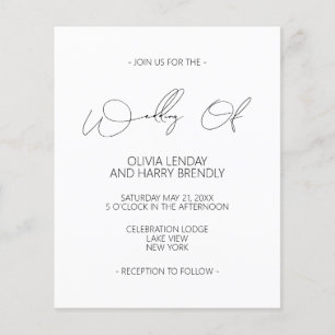 Begroting Moderne Klassieke uitnodiging voor bruil