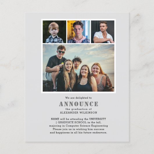 BEGROTING Moderne minimalistische 5 Aankondiging A Flyer (Achterkant)