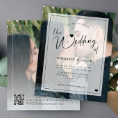 Begroting moderne QR CODE 2-uitnodiging voor fotob