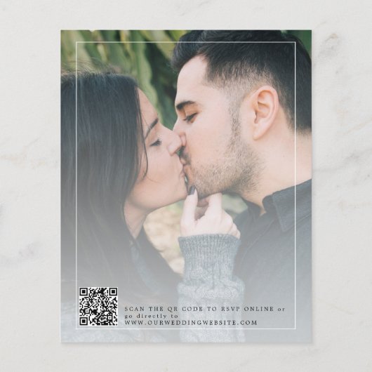 Begroting moderne QR CODE 2-uitnodiging voor fotob (Achterkant)