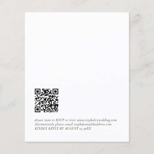 Begroting Moderne QR Code Text Weddenschap (Achterkant)