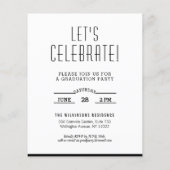 BEGROTING Moderne typografie Eenvoudige uitnodigin Flyer (Achterkant)