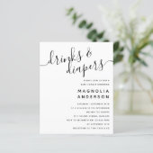 Begroting Moderne uitnodiging tot Baby shower (Staand voorkant)