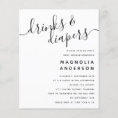 Begroting Moderne uitnodiging tot Baby shower (Voorkant)