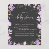 Begroting Moderne uitnodiging tot Baby shower van (Voorkant)