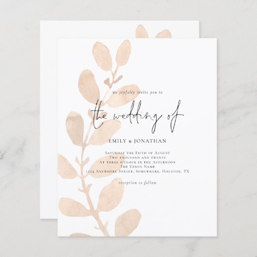 Begroting Moderne uitnodiging voor een voetbalweds (Voorkant / Achterkant)