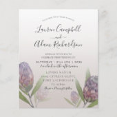 Begroting Moderne uitnodiging voor Paarse bruiloft (Voorkant)