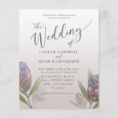 Begroting Moderne uitnodiging voor Paarse bruiloft (Voorkant)