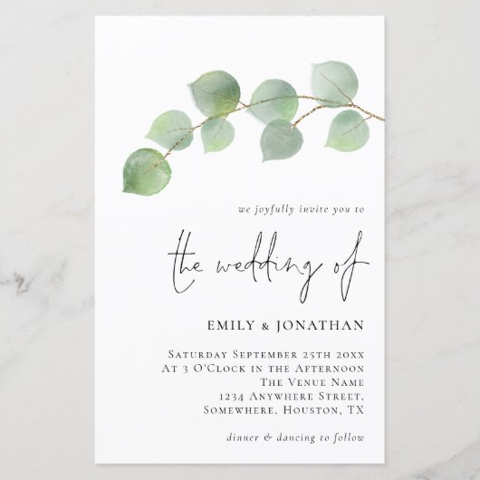 Begroting Moderne uitnodiging voor weddenschappen  (Voorkant)