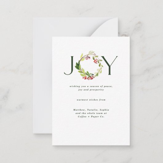 Begroting Moderne waterverf botanische vreugde bed Notitiekaartje (Achterkant)