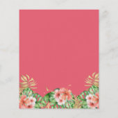 Begroting Moderne Waterverf Floral Baby shower Flyer (Achterkant)