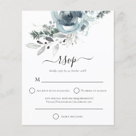 Begroting Moderne winter Floral kerstbruiloft RSVP