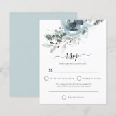 Begroting Moderne winter Floral kerstbruiloft RSVP (Voorkant / Achterkant)