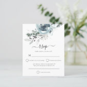 Begroting Moderne winter Floral kerstbruiloft RSVP (Staand voorkant)