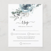 Begroting Moderne winter Floral kerstbruiloft RSVP (Voorkant)