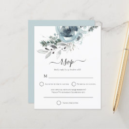 Begroting Moderne winter Floral kerstbruiloft RSVP