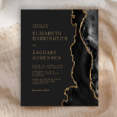 Begroting Moody Black Agate Gold Wedding