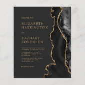 Begroting Moody Black Agate Gold Wedding (Voorkant)