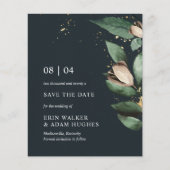 Begroting Moody Blue Gold Botanical Save the Date (Voorkant)