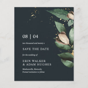 Begroting Moody Blue Gold Botanical Save the Date